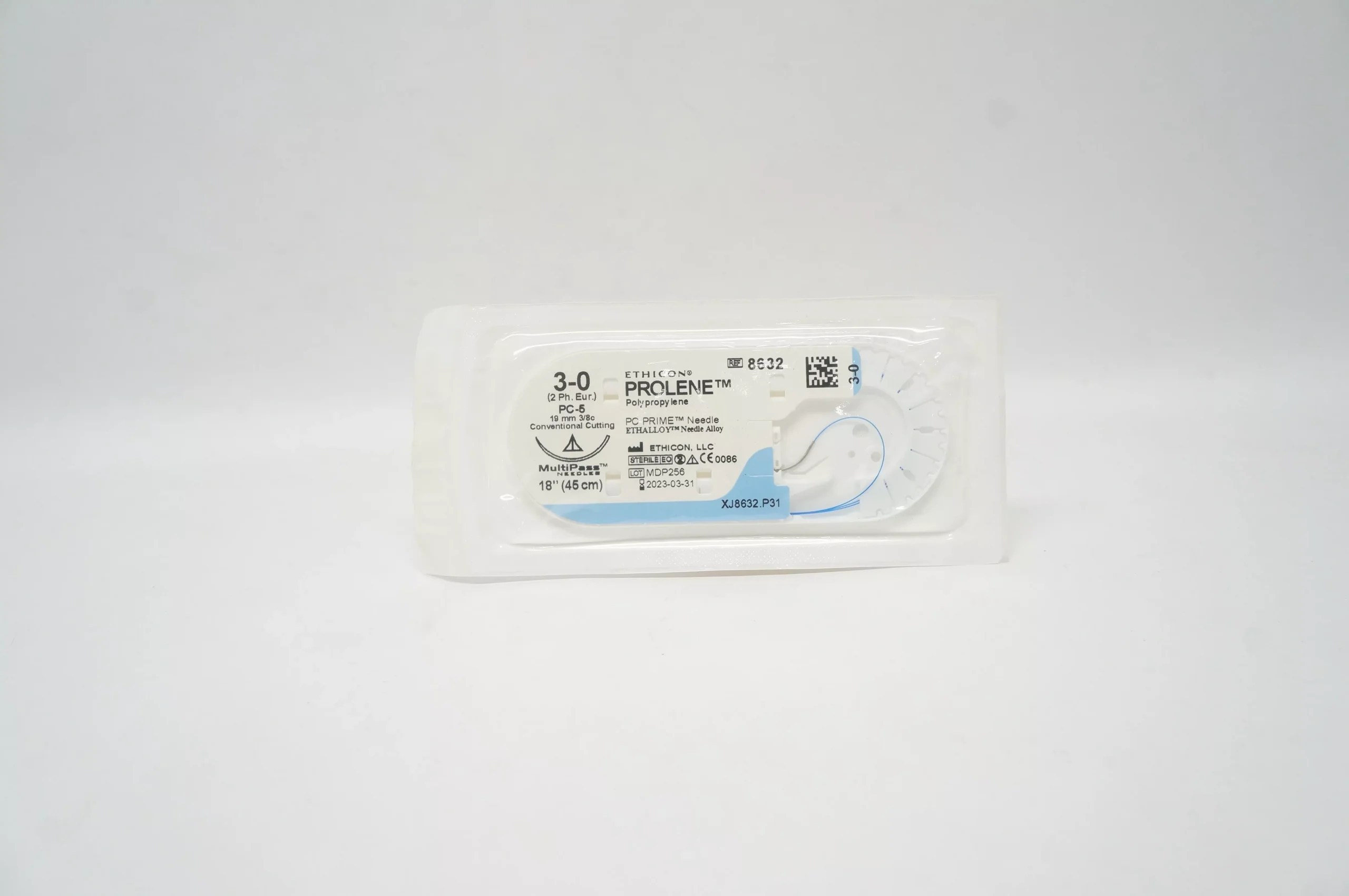 28632 3-0 PROLENE Stre PC-5 19mm 3/8c Conventional Cutting, 18inch (x)