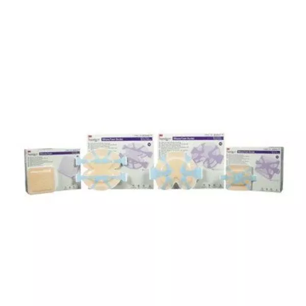 3M Medical Products Dressing Border Tegaderm Silicone Foam 3x3" Multi-Layer 60/Ca