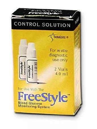 Abbott Blood Glucose Control Solution FreeStyle Blood Glucose Testing 2 X 4 mL Normal Level - M-558263-4322 | Box of 1