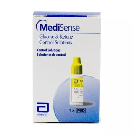 Abbott Blood Glucose Control Solution MediSense Glucose, Ketone Testing 4 mL Normal Level - M-918025-3838 | Case of 6