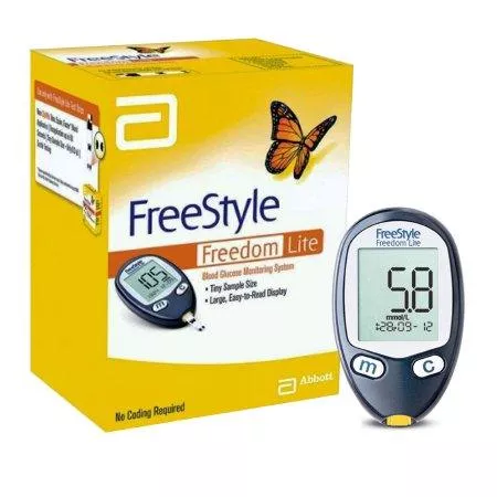 Abbott Blood Glucose Meter FreeStyle Lite 5 Second Results Stores Up To 400 Results No Coding Required - M-679711-1621 | Each