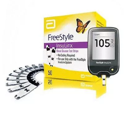 Abbott Blood Glucose Test Strips FreeStyle Lite 50 Strips per Box Tiny sample size only 0.3 µL For FreeStyle Precision Neo Meter - M-1059902-2281 | Case of 600