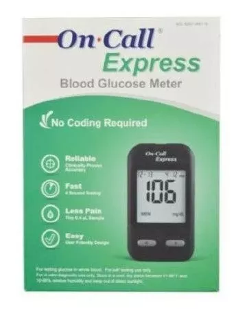 Acon Laboratories Blood Glucose Meter On Call 4 Second Results No Coding Required - M-1117271-1559 | Case of 12