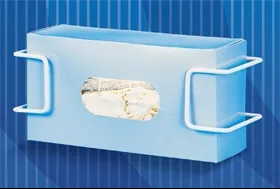 Alimed Glove Box Holder Horizontal or Vertical Mounted 1-Box Horizontal / 2-Box Vertical Capacity White 4 X 4-1/4 X 10-3/4 Inch Coated Wire - M-706919-1236 | Each