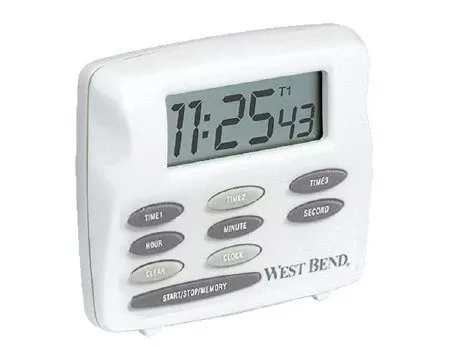 Alimed Multi-Task Timer Clock 3/4 X 2-1/2 X 2-1/2 Inch Up to 100 hours LCD Display Battery Powered - M-895727-1086 | Box of 1