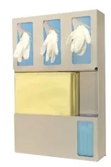 Alimed Protective Apparel Dispenser Bowman Vertical Mounted 5-Box Capacity Putty 5 X 16-1/2 X 25-1/4 Inch Plastic - M-779597-1326 | Each