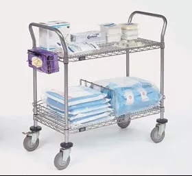 Alimed Utility Cart Nexel Chrome Plated 24 Inch Silver - M-642057-2422 | Each
