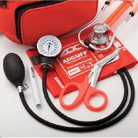 American Diagnostic Corp Aneroid Sphygmomanometer Combo Kit Fanny Pack Essentials Kit Size 11 Nylon Cuff 22 Inch Stethoscope Tube Adscope Sprague Stethoscope - M-1067630-3258 | Each