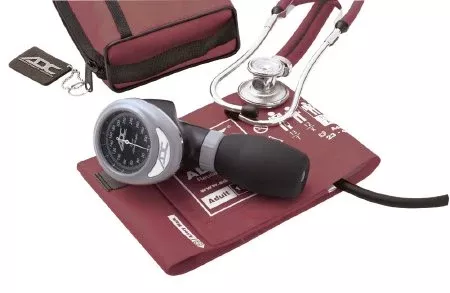 American Diagnostic Corp Aneroid Sphygmomanometer Combo Kit Palm Hand Held Size 11 Nylon Cuff 21 Inch Stethoscope Tube Sprague Rappaport Stethoscope - M-976839-2909 | Each