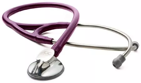 American Diagnostic Corp Cardiology Stethoscope Adscope Raspberry 1-Tube 19 Inch Tube Double-Sided Chestpiece - M-929267-4631 | Each