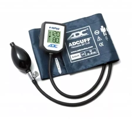 American Diagnostic Corp Digital Aneroid Sphygmomanometer with Cuff E-Sphyg 2-Tube Pocket Size Hand Held Adult Size 13 Cuff - M-554345-3352 | Each