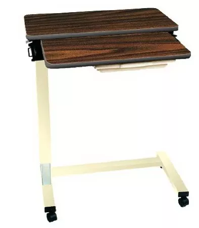 AmFab Company Overbed Table Executive Split-Top Automatic Gas Cylinder Lift 29-1/2 to 44-1/2 Inch Height Range - M-1013599-2291 | Each