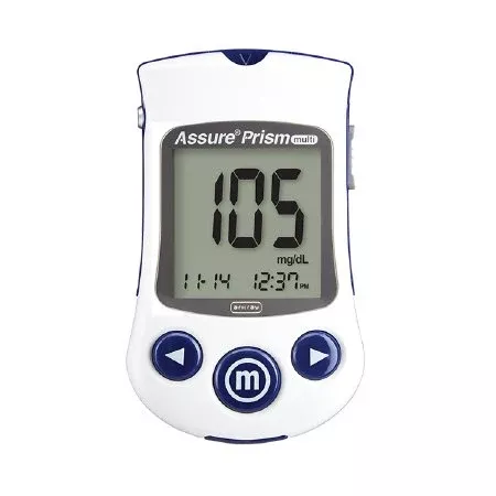Arkray USA Blood Glucose Meter Assure Prism Multi 5 Second Results Stores Up To 500 Results , 7 , 14 , and 30 Day Averaging Auto Coding - M-1091469-3452 | Each