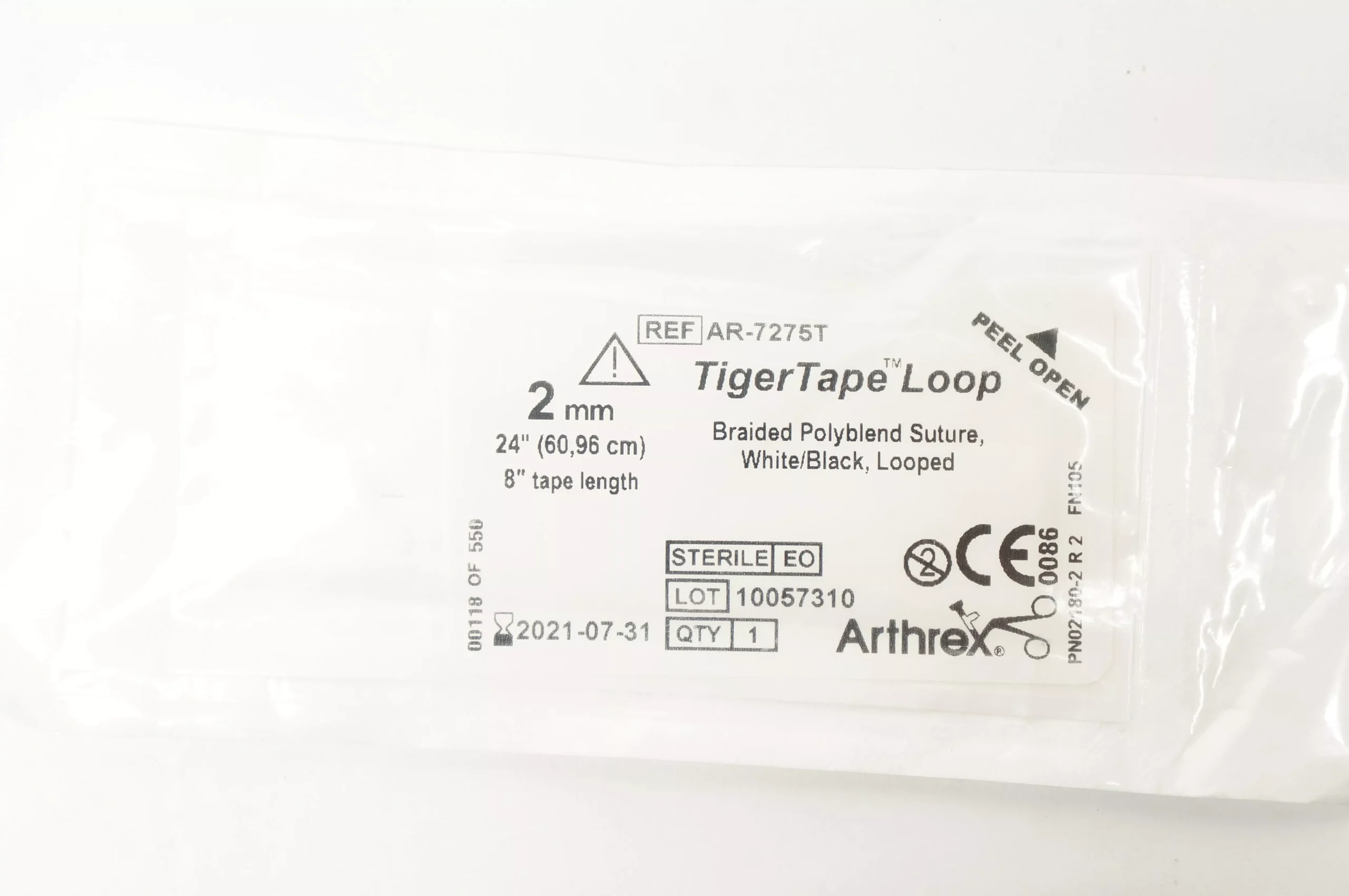 Arthrex AR-7275T TigerTape Loop 2mm 24inch 8inch Tape (x)