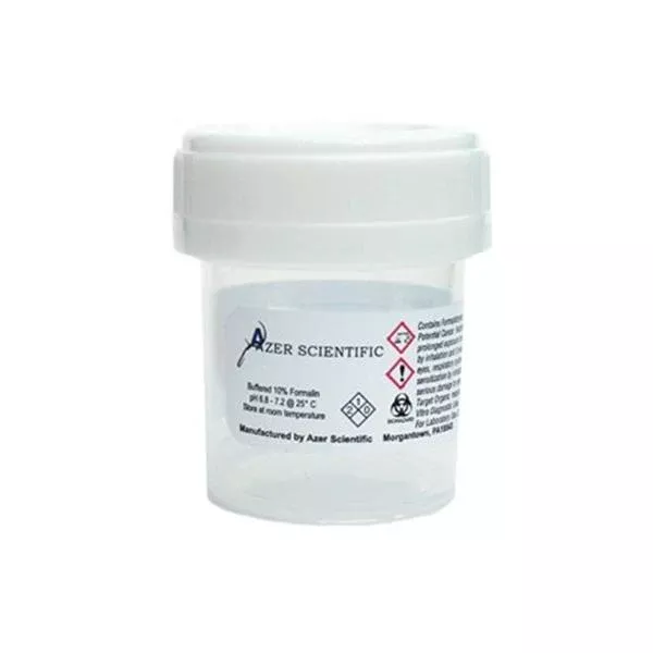 Azer Scientific Formalin Container Neutral Buffered 10% 15mL 100/Ca