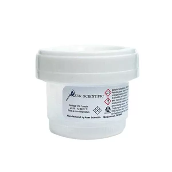Azer Scientific Formalin Container Neutral Buffered 10% 30mL 100/Ca