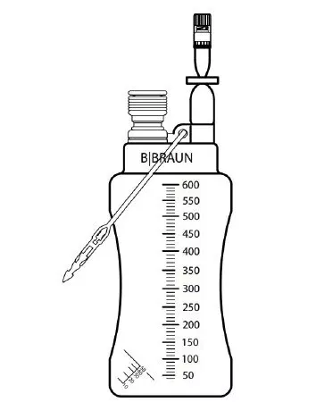B. Braun BOTTLE, DRAINAGE ACCEL W/O DRAIN 600ML (25/CS) - M-1135005-3055 | Case of 25