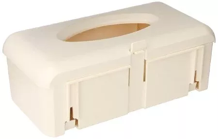 Becton Dickinson Glove Box Holder BD Horizontal Mounted 1-Box Capacity Ivory 4-1/4 X 7 X 12 Inch Plastic - M-243873-1660 | Case of 6