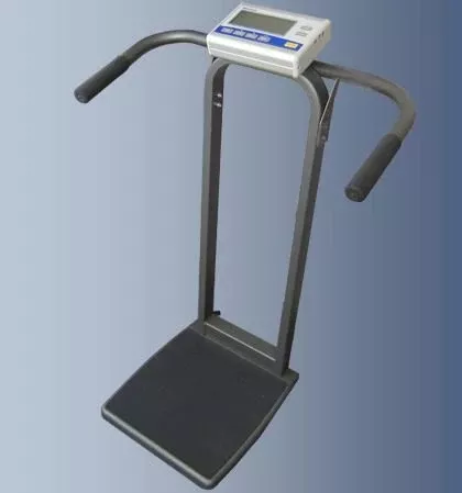 Befour Column Scale with Handrail Befour Smart View Display 750 lbs. Capacity Black / Gray Battery Operated - M-1146216-2711 | Each