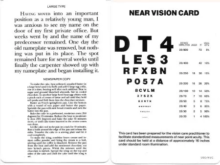 Bernell/Vision Training Products Eye Chart 16 Inch Measurement Acuity Test - M-721031-1295 | Each