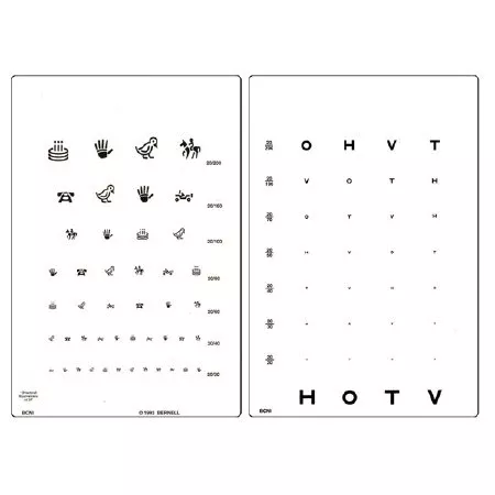 Bernell/Vision Training Products Eye Chart 16 Inch Measurement Acuity Test - M-908678-3551 | Each