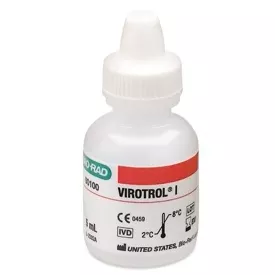 Bio-Rad Laboratories Unassayed Control Virotrol I HBsAg, Antobodies to HIV-1, HCV, HBc, CMV, HTLV-I Single Level, Class C 1 X 5 mL - M-1066039-2447 | Each