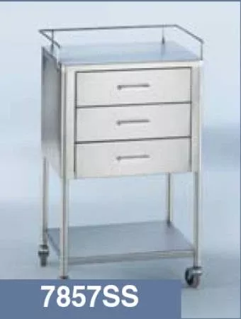 Blickman Anesthesia Utility Table Saturn 20 X 16 X 34 Inch Stainless Steel 3 Drawers - M-485776-3339 | Each