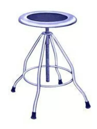 Blickman Exam Stool Clifton Backless Spinlift Height Adjustment 4 Casters Stainless Steel - M-179255-1374 | Each