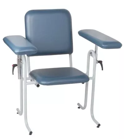 Blood Drawing Chair McKesson Double Fixed Armrests Blue - M-485276-2547 | Each