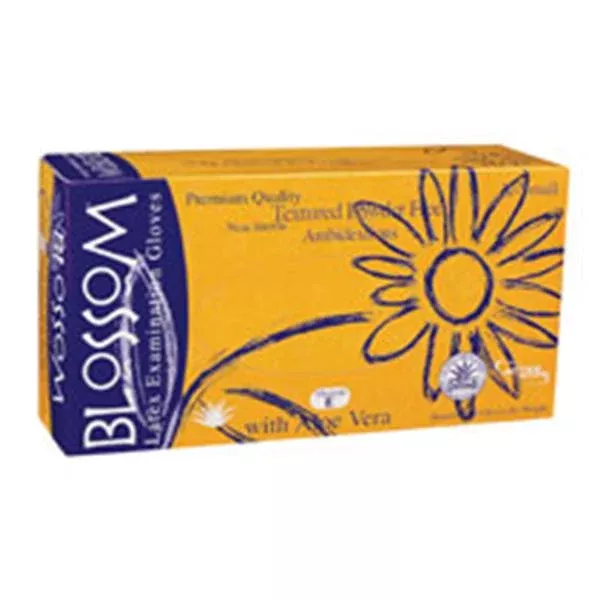 Blossom/Mexpo Gloves Exam Blossom Aloe/E Powder-Free Latex Medium White 100/Bx, 10 BX/CA (BM 12227-VE)