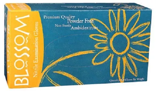 Blossom/Mexpo Gloves Exam Blossom PF Nitrile Latex-Free Md Blue 1000/Ca