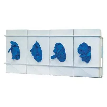 Bowman Manufacturing Glove Box Holder Bowman Horizontal or Vertical Mounted 4-Box Capacity White 3-3/4 X 10 X 22-1/4 Inch Steel - M-529833-3320 | Each
