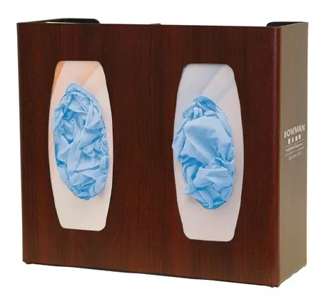 Bowman Manufacturing Glove Box Holder Signature Series Horizontal or Vertical Mounted 2-Box Capacity Cherry 4 X 10-1/8 X 11-3/8 Inch Plastic - M-961130-1294 | Each