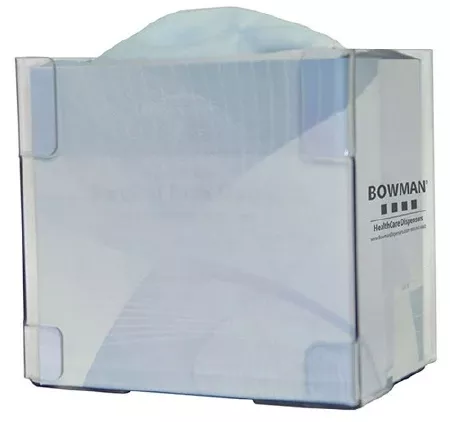 Bowman Manufacturing PPE Dispenser BOWMAN Wall Mount 1-Box Capacity Clear 5.58 X 7.6 X 8.08 Inch PETG Plastic - M-896844-4118 | Each