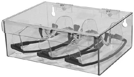Bowman Manufacturing PPE Dispenser BOWMAN Wall Mount 6 Pair Capacity Clear 3.45 X 6.91 X 9.25 Inch PETG Plastic - M-442900-3255 | Each