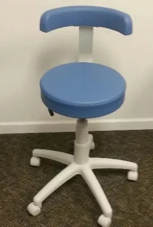 BR Surgical Exam Stool Backrest 5 Casters Gray - M-950901-2790 | Each
