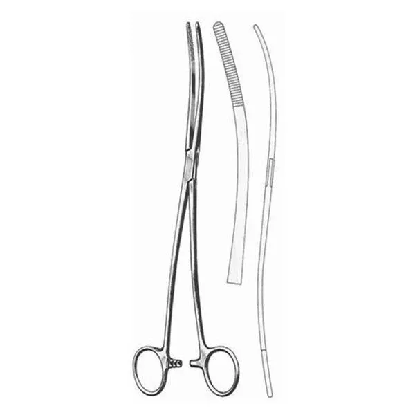 BR Surgical Forcep Sponge Bozeman 10-1/2" Curved Stainless Steel Ea