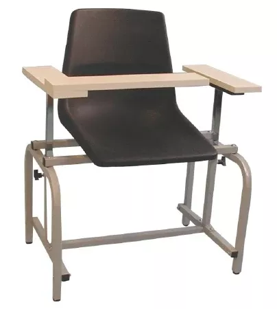 Brandt Industries Blood Drawing Chair Double Adjustable Armrests / Interchangeable Black - M-502430-3438 | Each
