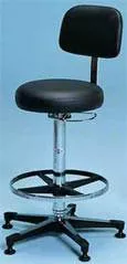 Brandt Industries Lab Stool Airbuoy Backrest Pneumatic Height Adjustment 5 Casters Gunmetal Gray - M-600894-2256 | Each