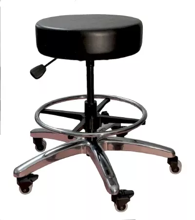 Brandt Industries STOOL, EXAM PNEUMATIC HEIGHT ADJ 5CASTERS BLK 16" 400LB CAP - M-1100423-1282 | Each