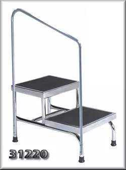 The Brewer Company Handrail 31220 Double Step Stool - M-571504-4512 | Each