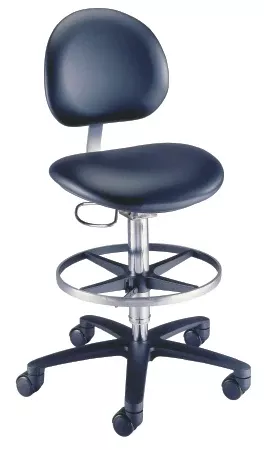 The Brewer Company Lab Stool Backrest Pneumatic Height Adjustment Black - M-324194-4442 | Each