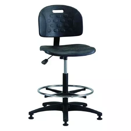 Brewer/Dental Lab Stool Task Series Adjustable Contoured, Backrest Pneumatic Height Adjustment Dual Wheel Casters Black - M-1081708-4035 | Each