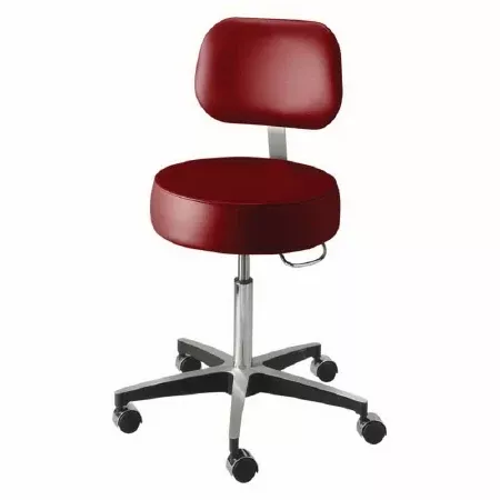 Brewer/Dental Pneumatic Stool 11001 Series Contoured Backrest Pneumatic Height Adjustment 5 Casters Black - M-1089118-3140 | Each