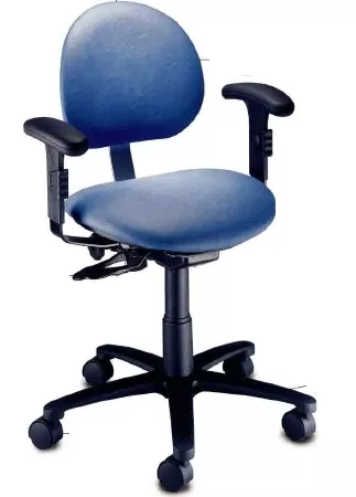Brewer/Dental Task Chair Backless With Casters Dusty Blue - M-733650-4152 | Each