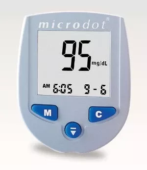 Cambridge Sensors USA Blood Glucose Meter Microdot 10 Second Results Stores Up To 500 Results with Date and Time No Coding Required - M-995785-3104 | Each