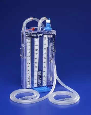 Cardinal Chest Drain System Argyle Sentinel Seal 2500 mL - M-194692-1017 | Case of 5