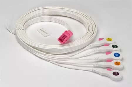 Cardinal Chest Lead Cable System Kendall DL Ribbon Cable, Disposable - M-707757-3158 | Case of 100