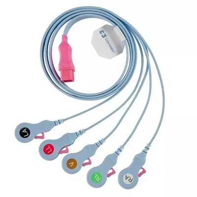 Cardinal ECG Cable Kendall 3 Foot, 5-Leads, Radiolucent - M-1014793-3085 | Case of 100