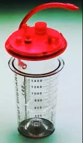 Cardinal Suction Canister Liner Medi-Vac CRD 1500 mL Shut-Off Valve / Locking Lid - M-243810-2034 | Each